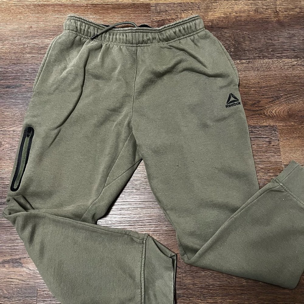 Reebok Men's Jogger Sweatpants Army Green - Medium